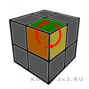 рисунок - как собрать кубика 2х2 алгоритм второго этапа